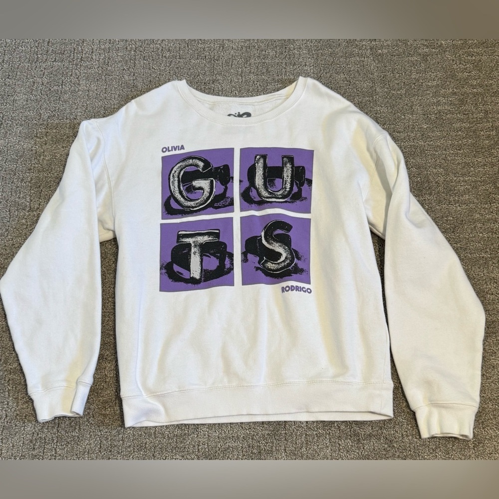Olivia Rodrigo GUTS Grid Sweatshirt M